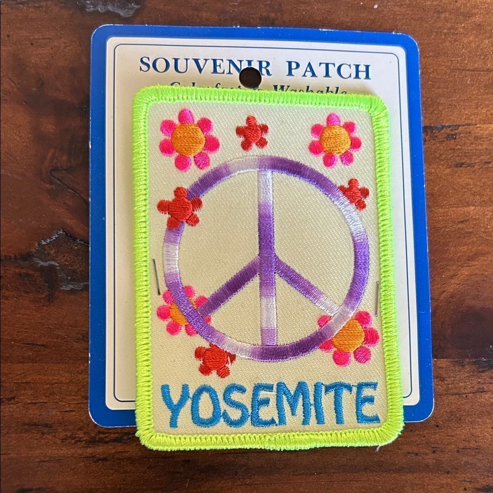 Yosemite Souvenir Patch with Peace Sign NEW